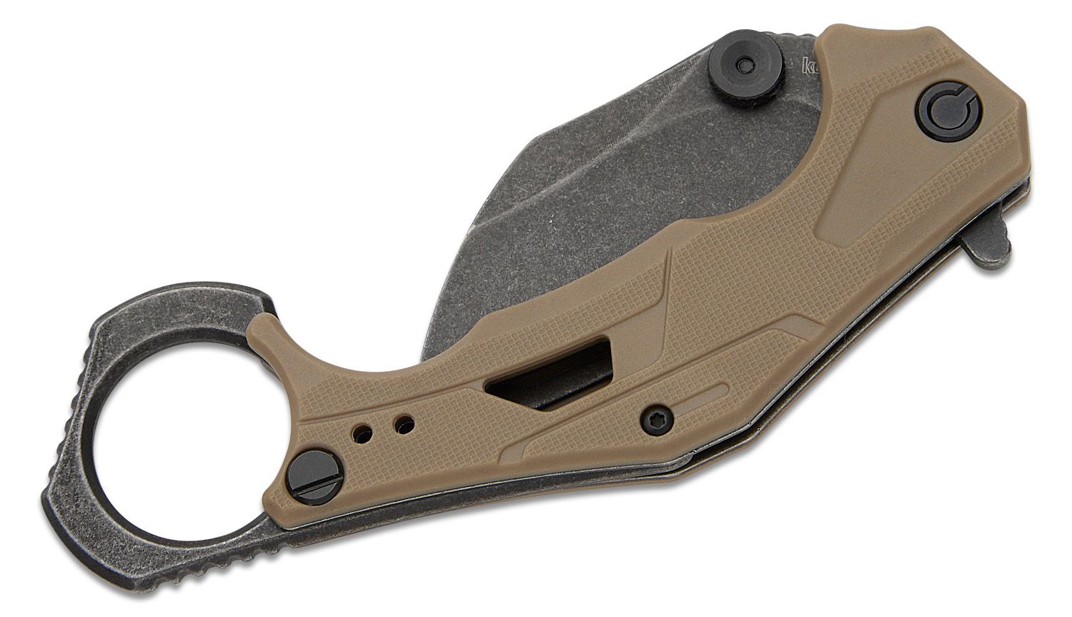 Kershaw Outlier Linerlock Folding Knife Tan GFN Handle 8Cr13MoV Plain Edge  Stonewash Finish KS2064TANSW