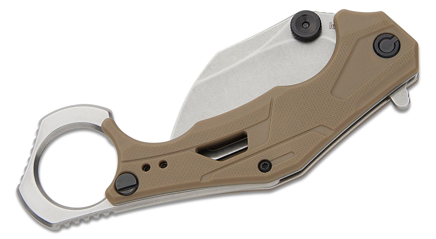 Kershaw Outlier Linerlock Folding Knife Tan GFN Handle 8Cr13MoV Plain Edge  Stonewash Finish KS2064TANSW