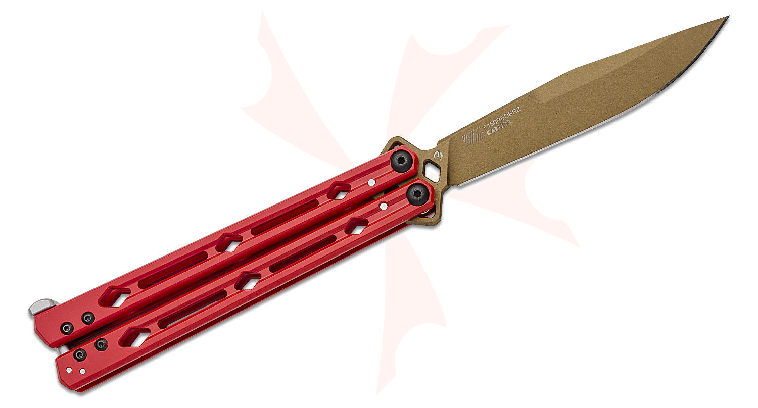 Butterfly S レッド 2枚セット Kershaw 5150REDBRZ Lucha Balisong Butterfly Knife 4.6