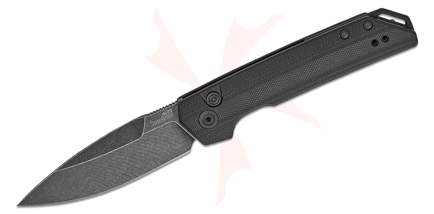 Kershaw Launch Iridium folding knife open on white background