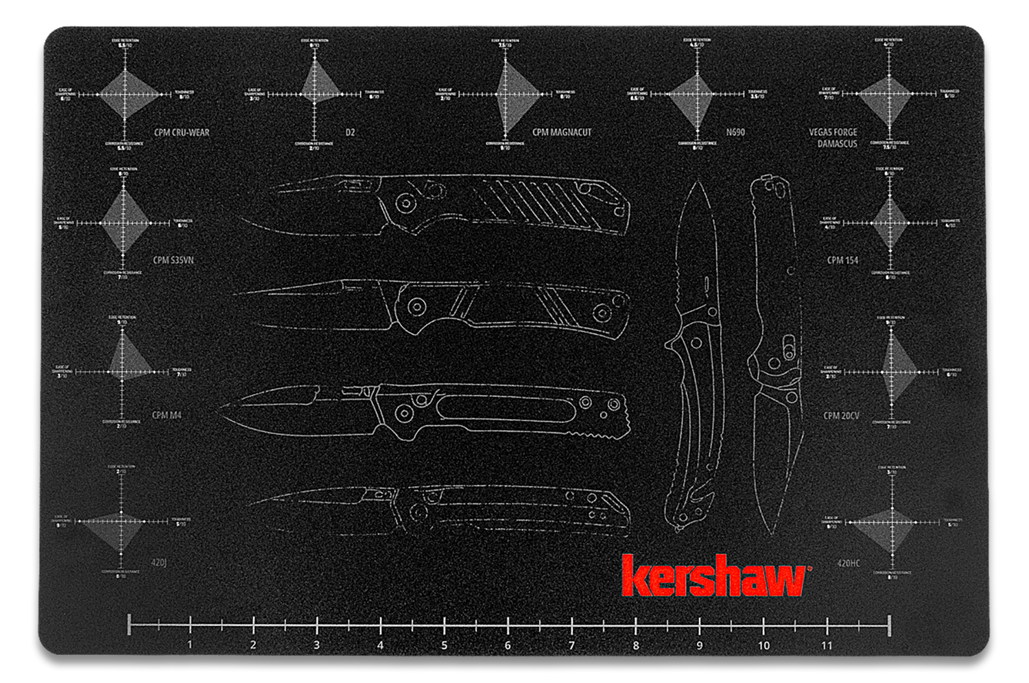 Kershaw 2026 Nylon/Acrylic Counter Teardown Mat - KnifeCenter