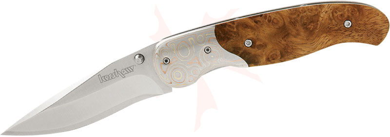 Kershaw Nakamura Liner Lock Folder Quince Wood Handle 2-7/8