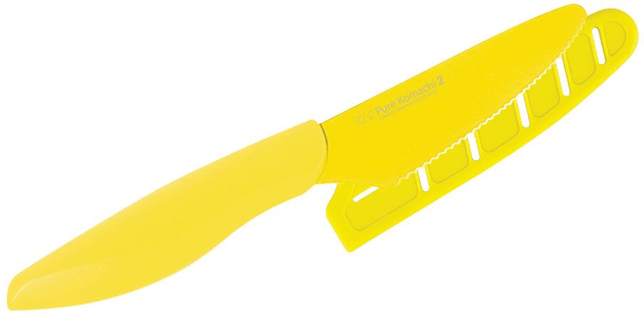 Kai Pure Komachi 2 Cheese Knife 4.5 w/Sheath (Yellow)