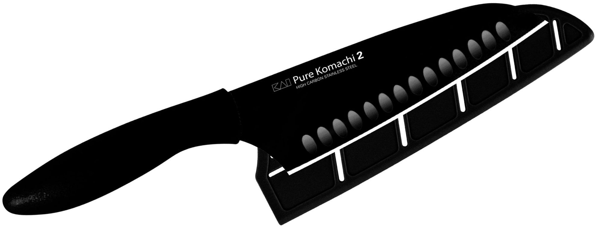 KAI AB5085 Pure Komachi 2 Series Santoku Knife (Black) 6-1/2 