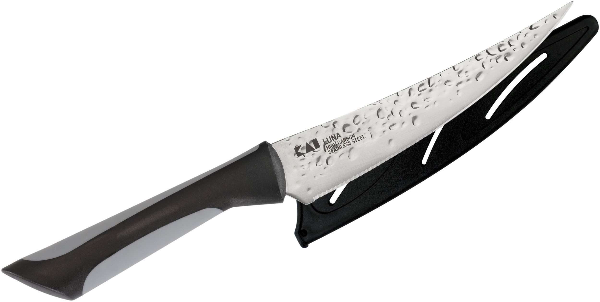 3 Piece Luna Essential Knife Set with Sheath Silver Chef Utility