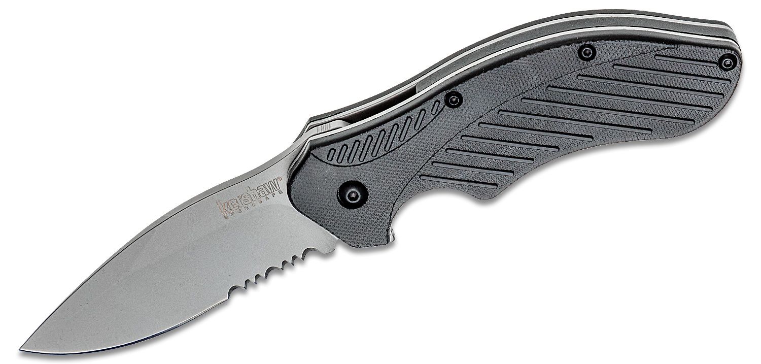  Kershaw Clash Pocket Knife, Black Serrated (1605CKTST