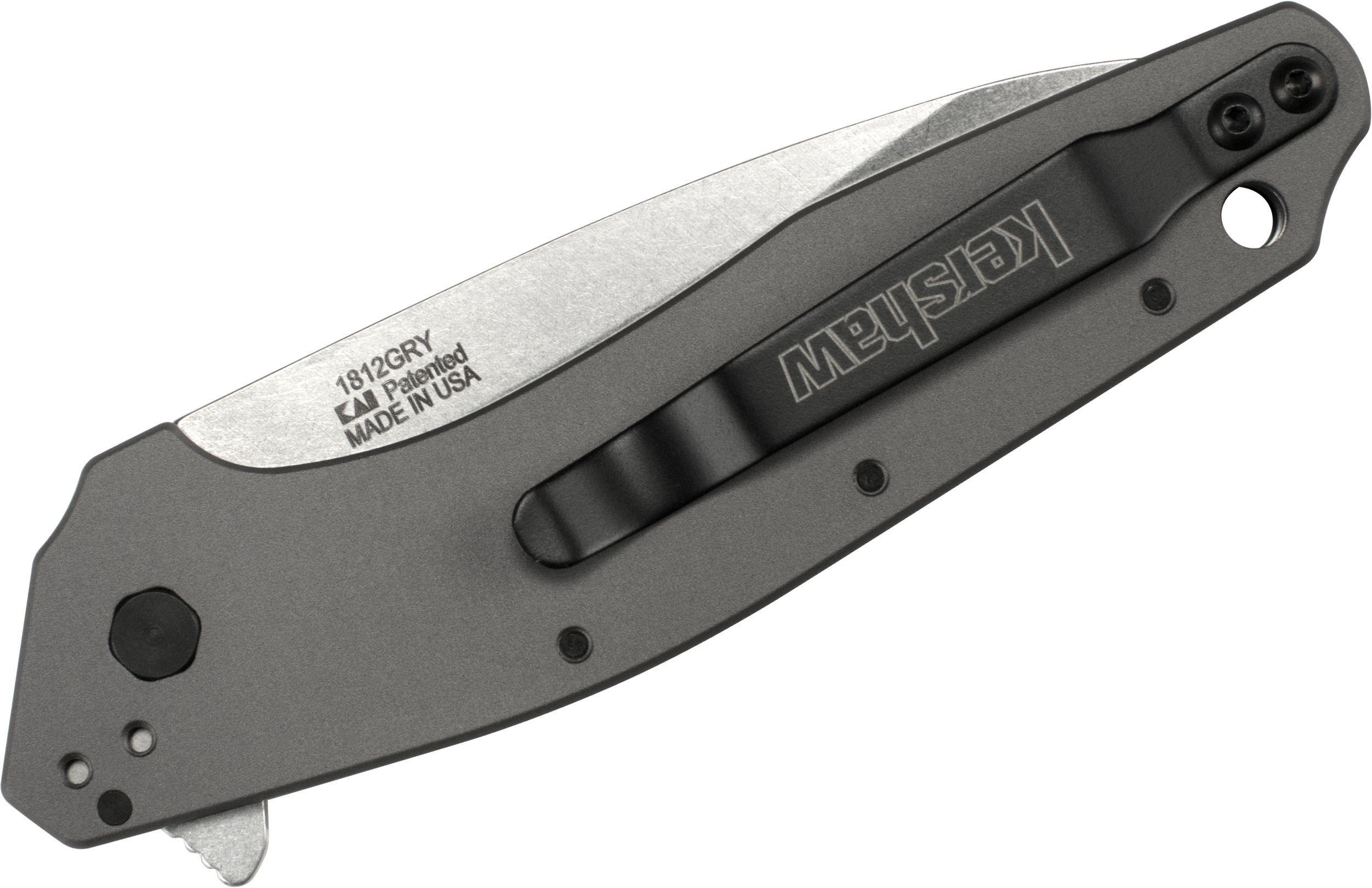 Kershaw Dividend Folding Knife Gray Aluminum Handle Composite