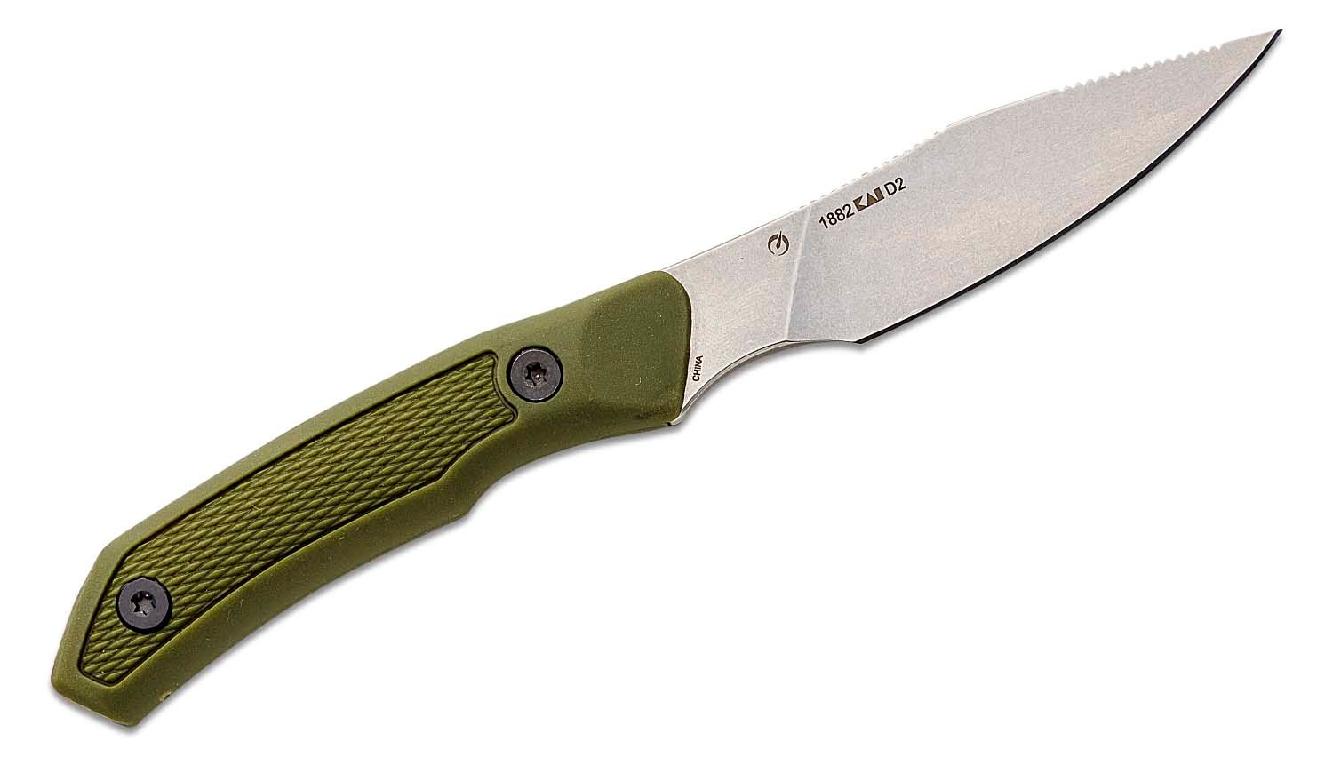 Kershaw Deschutes-Caper Fixed Blade Knife Olive Polypropylene