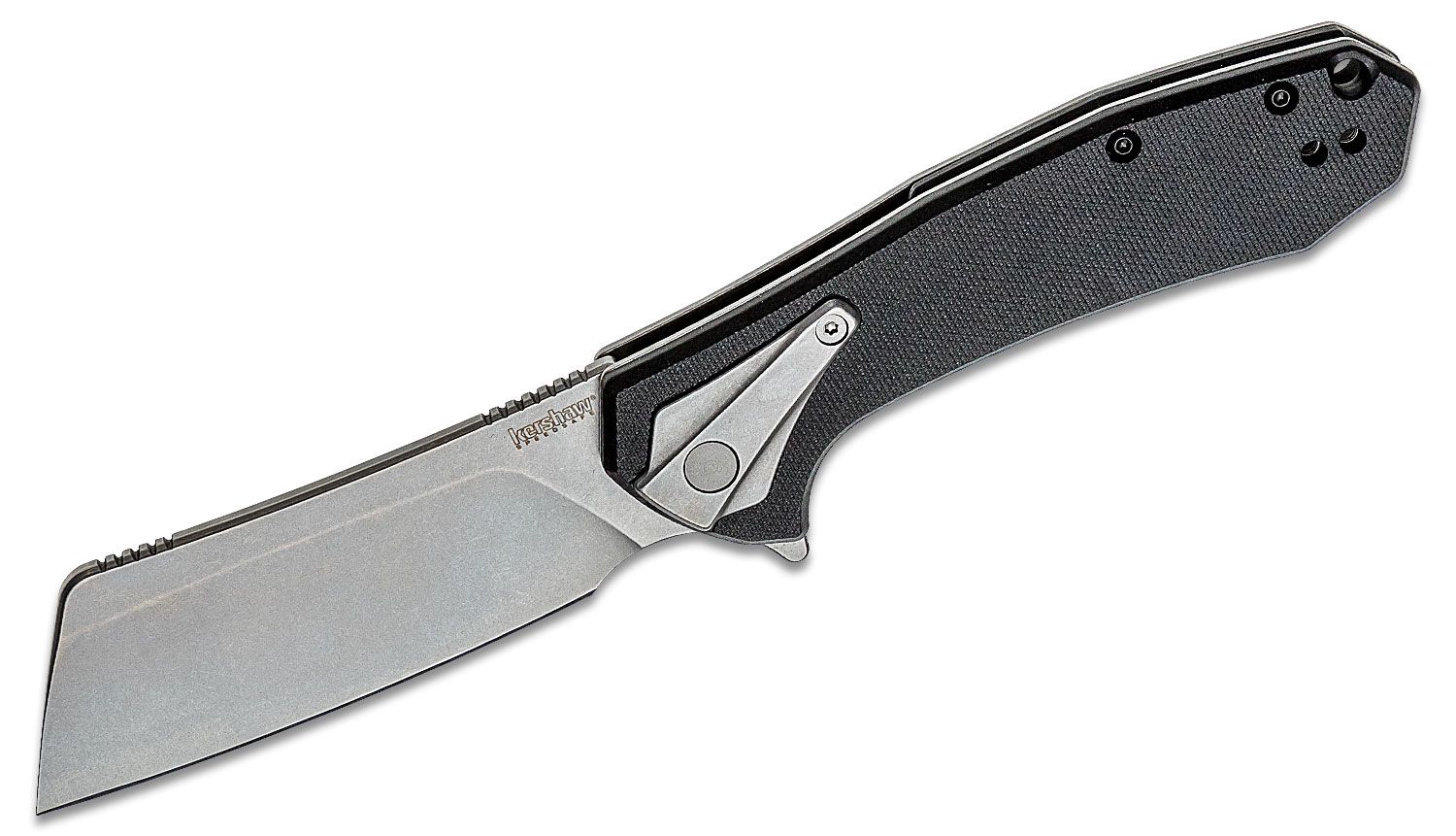Central Exclusive Black ABS Plastic Dual-Action Handheld Knife Sharpener - 7 1/2L