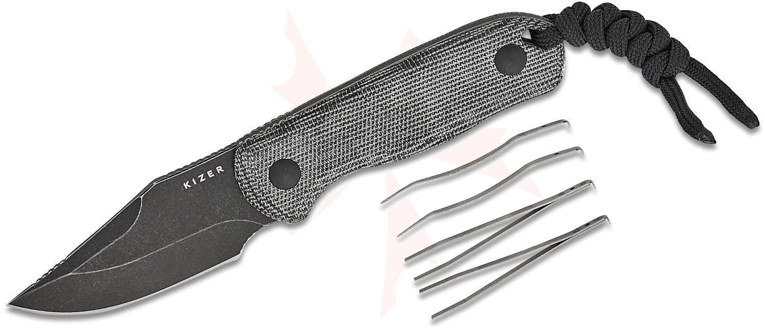 Kizer Cutlery 1092A1 Azo Drop Bear Fixed Blade Knife 2.6