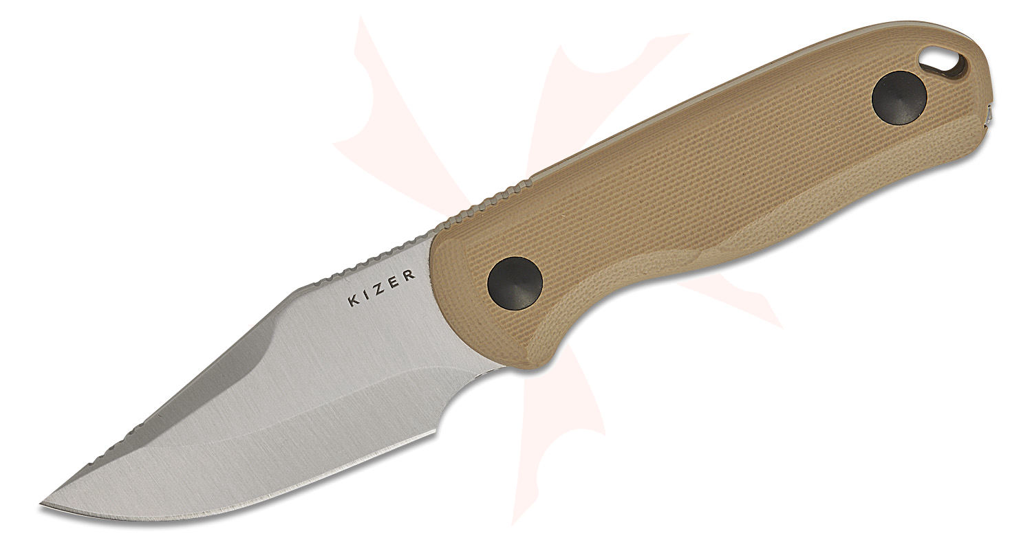Kizer Cutlery 1092A2 Azo Drop Bear Fixed Blade Knife 2.6