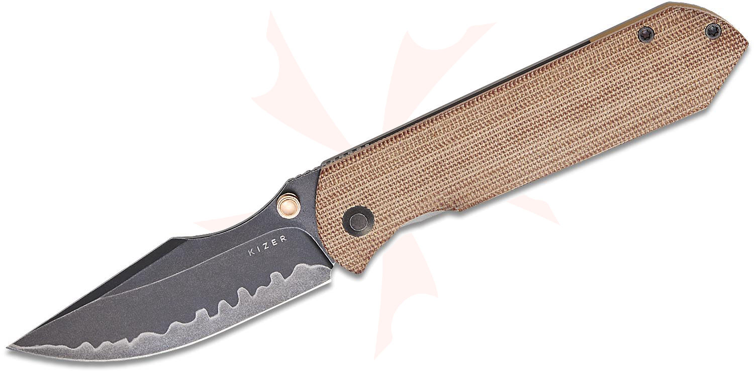 Kizer Cutlery Maverick Customs Harpoon Fold Frame Lock Front