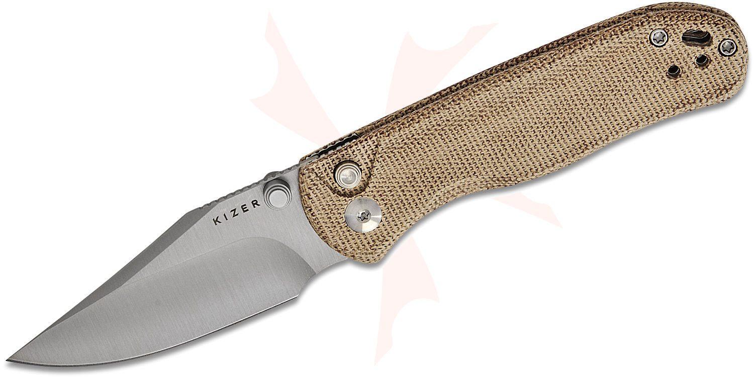 Kizer Cutlery Vanguard Azo Drop Bear 2 Button Liner Lock Folding