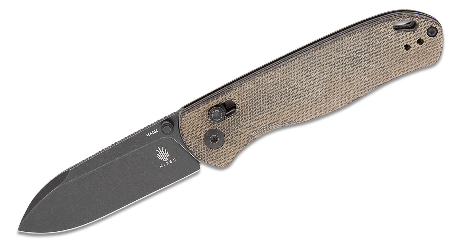 Kizer Cutlery Vanguard Azo Drop Bear Clutch Lock Folding Knife 