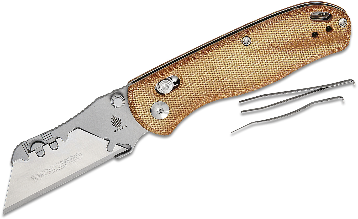 Z様 2side type wood + outworld 13mm Kizer Cutlery Vanguard Azo Uti Bear 2 Clutch Lock Folding Knife