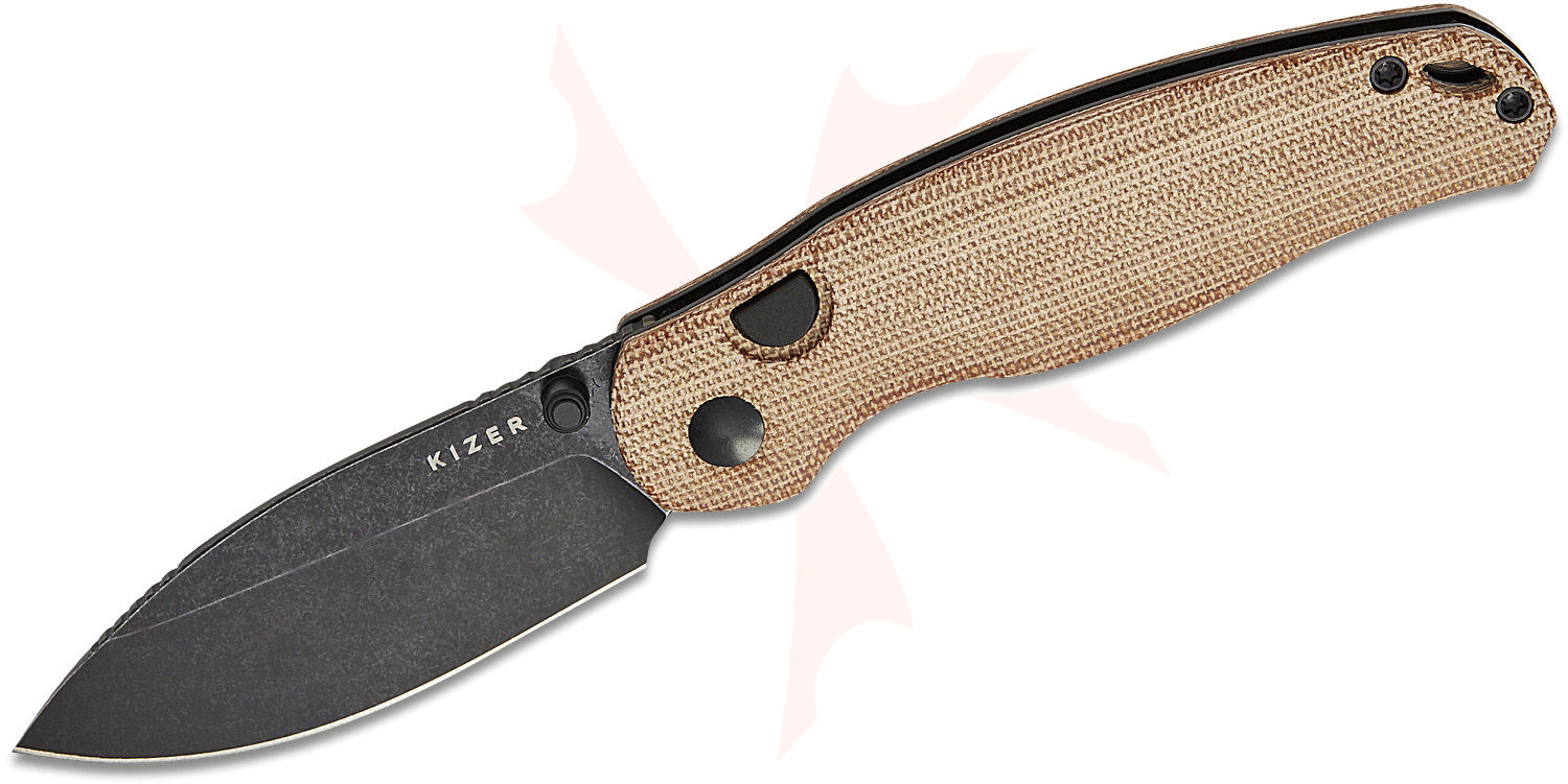 化石　C-37 Kizer Cutlery Vanguard Phoca CD Button Liner Lock Folding Knife