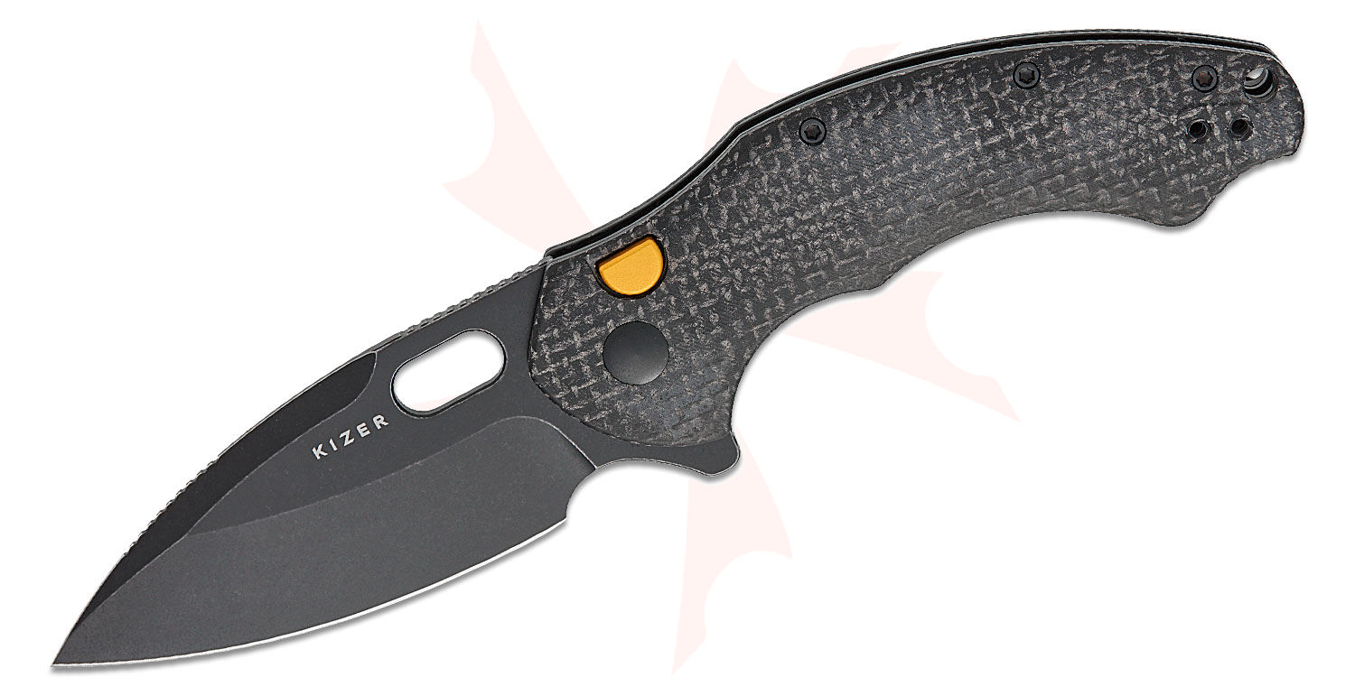 Kizer Cutlery Vanguard Matt Degnan Roach XL Button Liner Lock