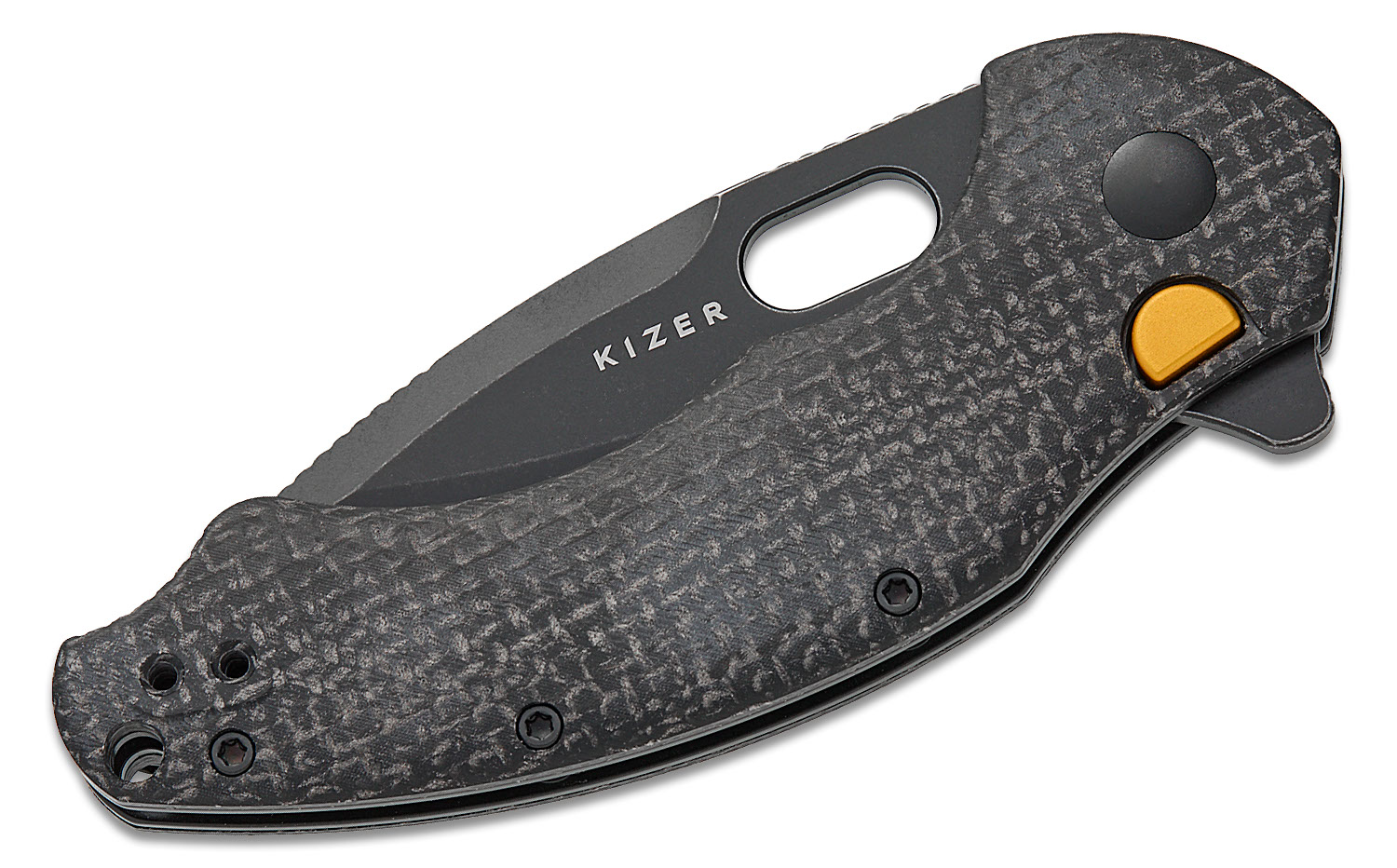 Kizer Cutlery Vanguard Matt Degnan Roach XL Button Liner Lock