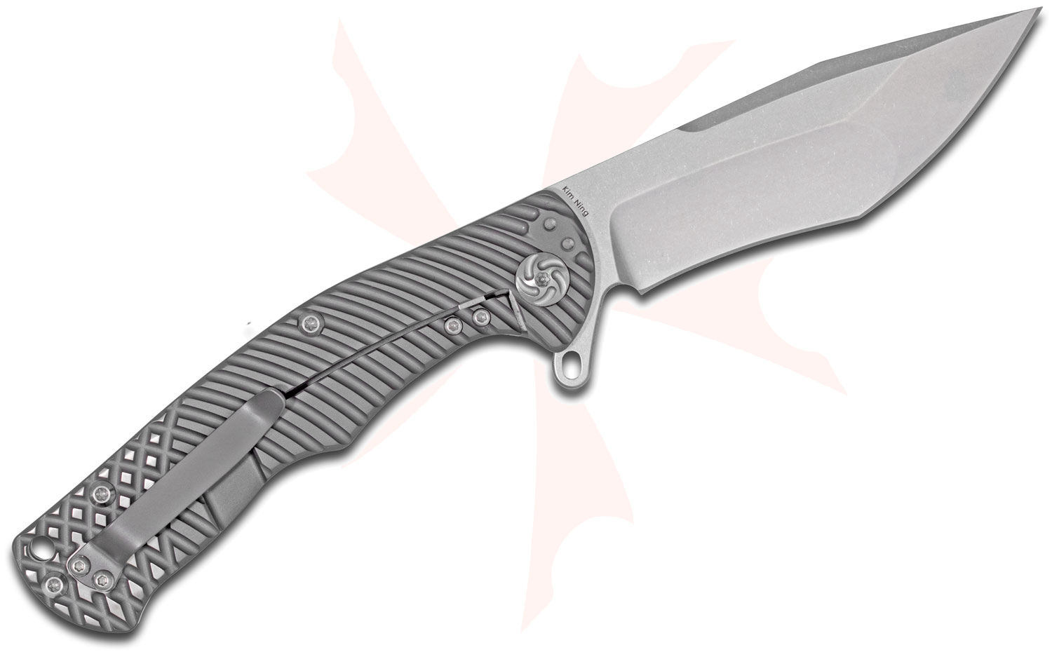 Kizer Cutlery Ki4446 Quicksilver Flipper 3.75" S35VN Recurve Tanto