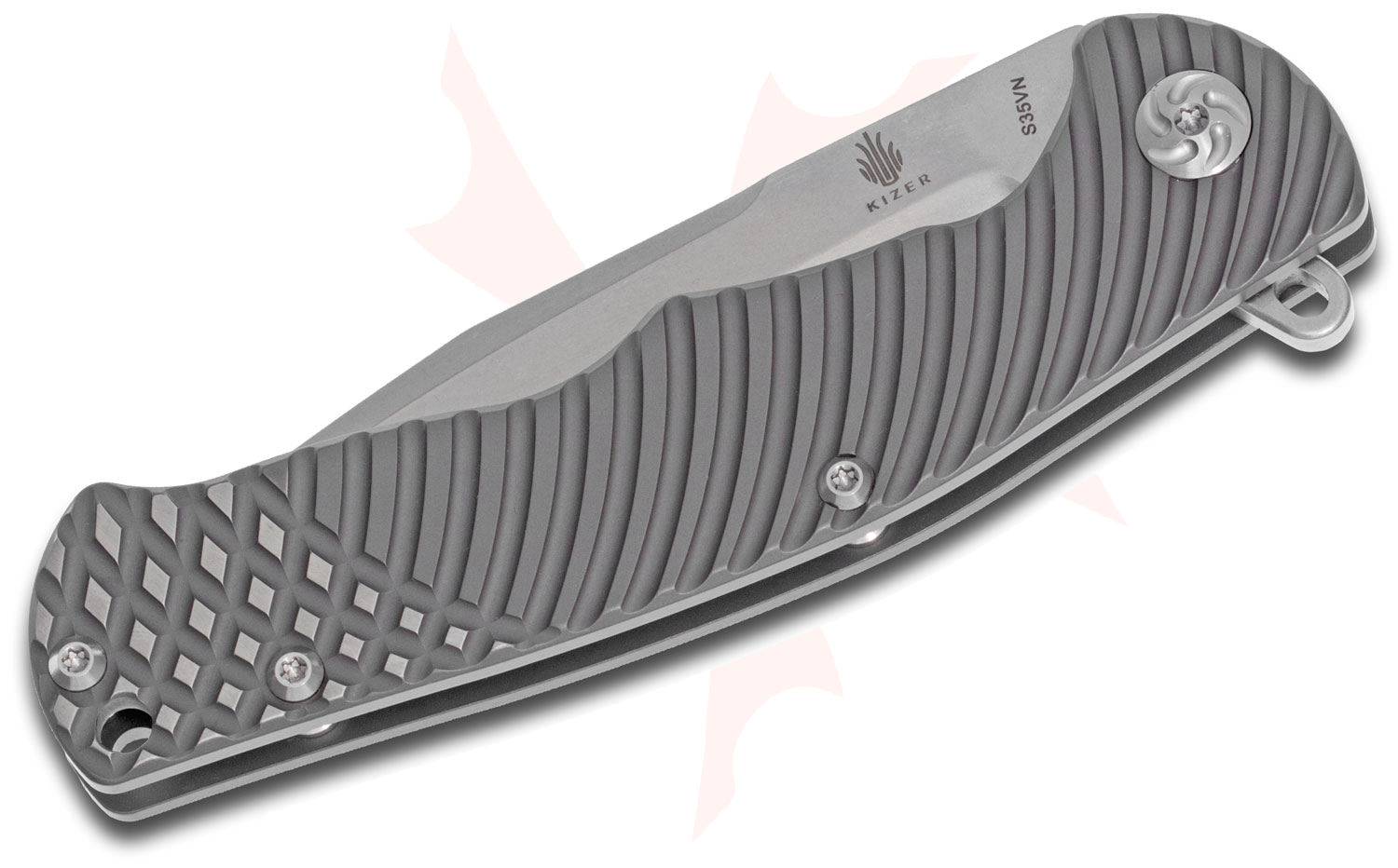 Kizer Cutlery Ki4446 Quicksilver Flipper 3.75" S35VN Recurve Tanto