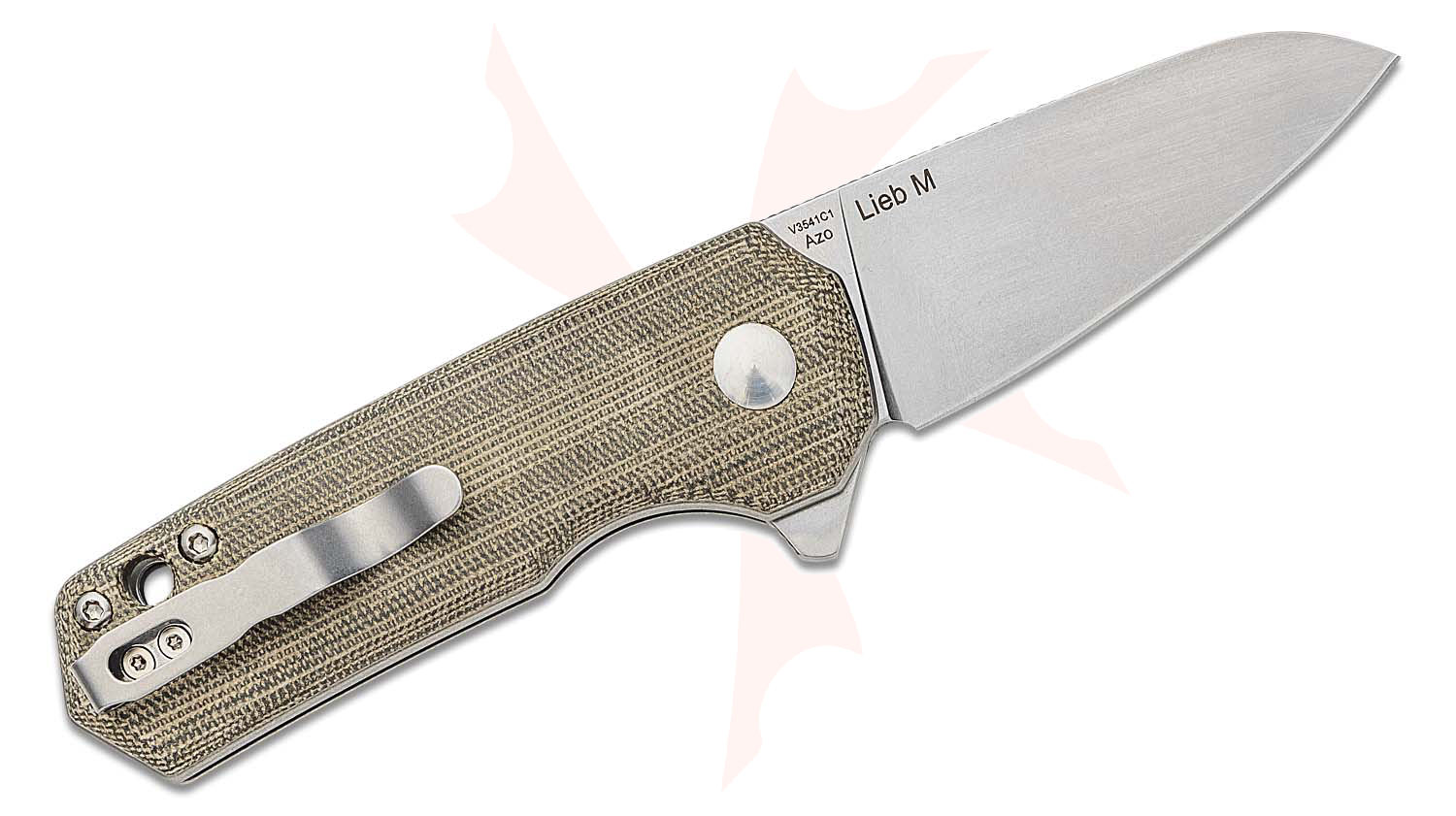 Kizer Cutlery Vanguard Azo Lieb M Button Lock Flipper Knife 2.98