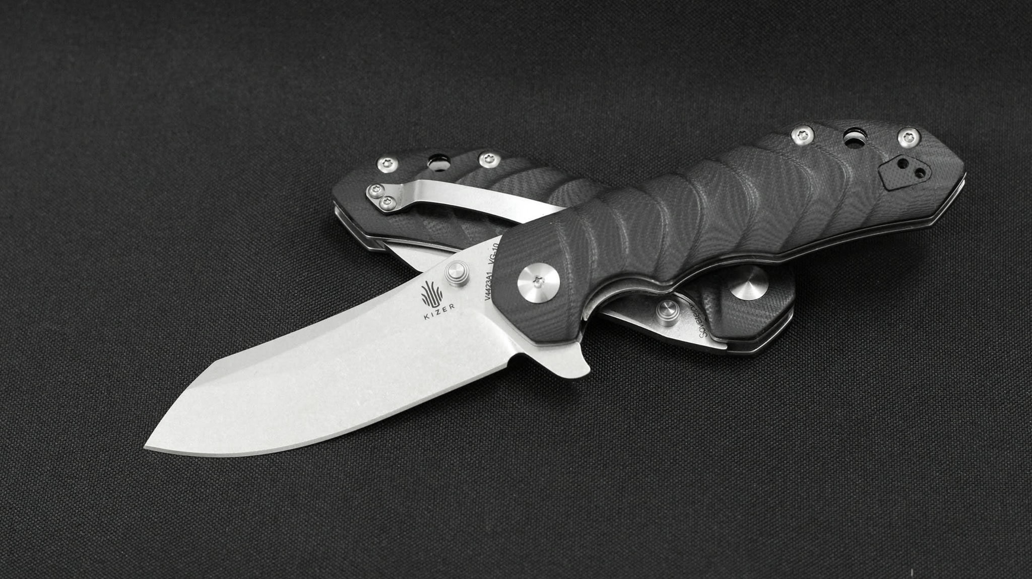 Kizer Cutlery Vanguard V4423A1 Sovereign Flipper 3.625" VG10 Sheepsfoot