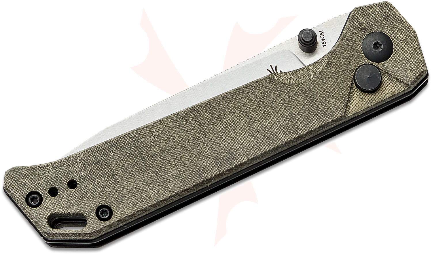 Kizer Cutlery Vanguard Begleiter2 Button Lock Folding Knife 3.39" 154CM