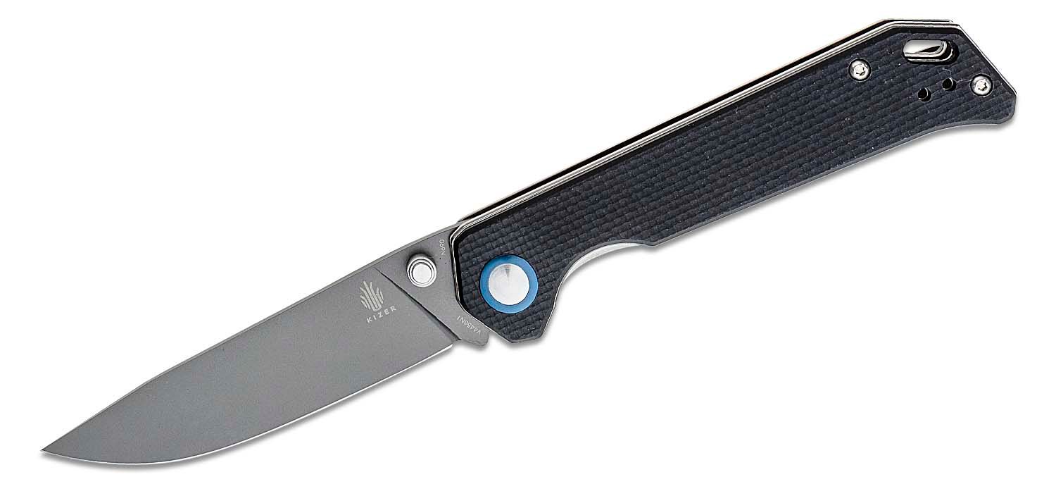 Kizer Cutlery Vanguard Begleiter Folding Knife 3.5" N690 Gray Blade ...