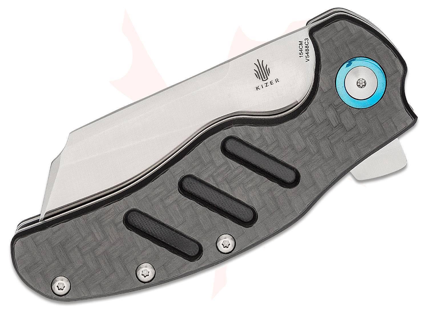 Kizer Cutlery Vanguard Sheepdog XL C01C Flipper Knife 3.9" 154CM Satin