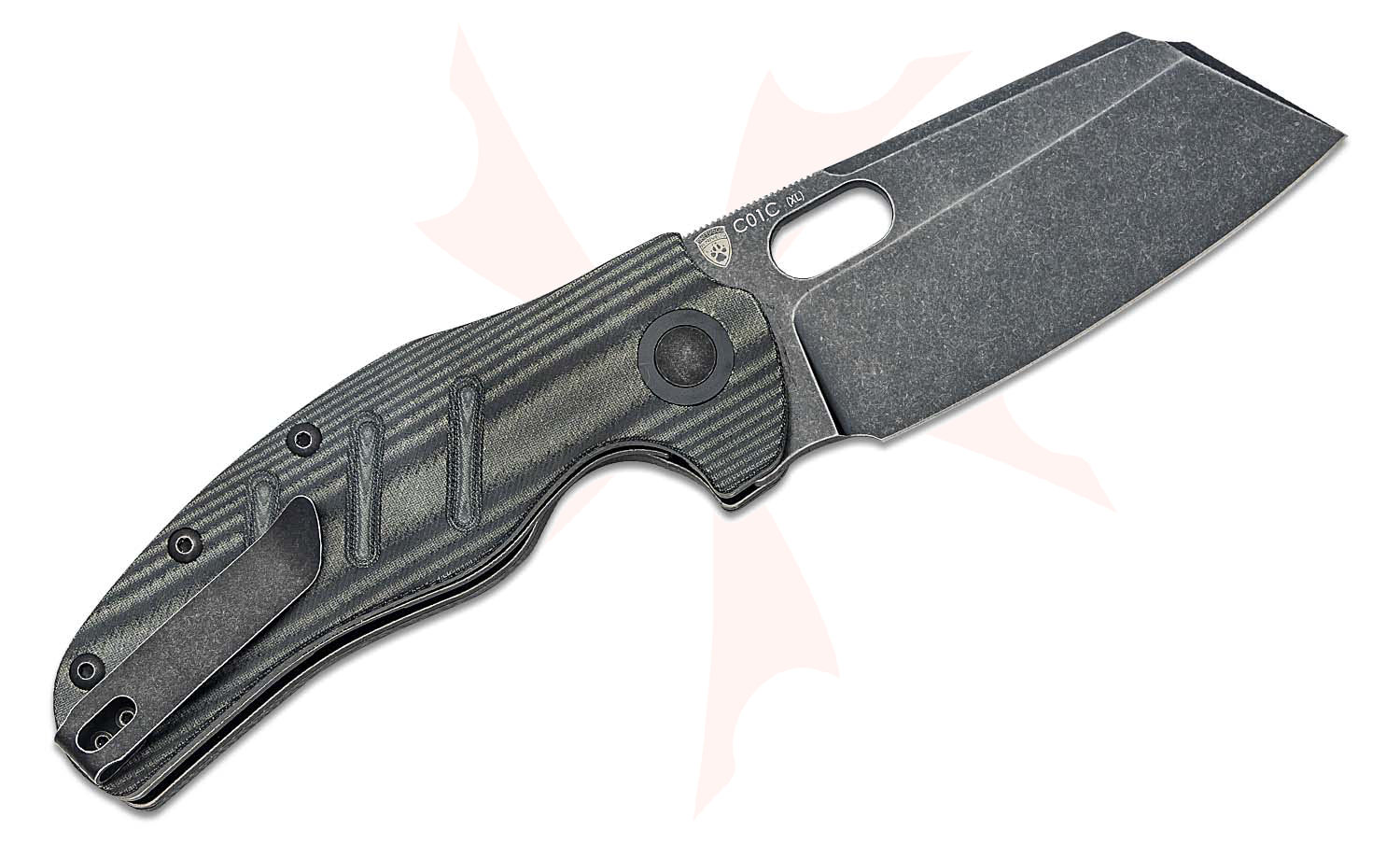 Kizer Cutlery Vanguard Sheepdog XL C01C Folding Knife 3.95" 154CM Black