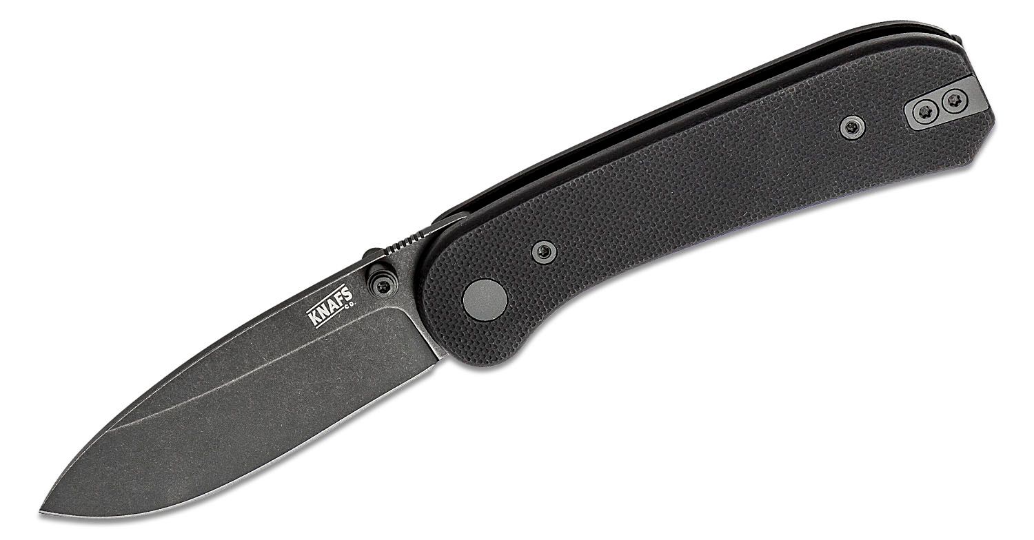 Lander 1 Pocket Knife - Black G10 - D2 – Knafs