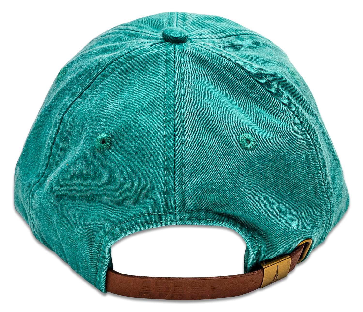 Cotton Cap/Hat by Adams Headwear, Aqua with Orange Logo -  KnifeCenter