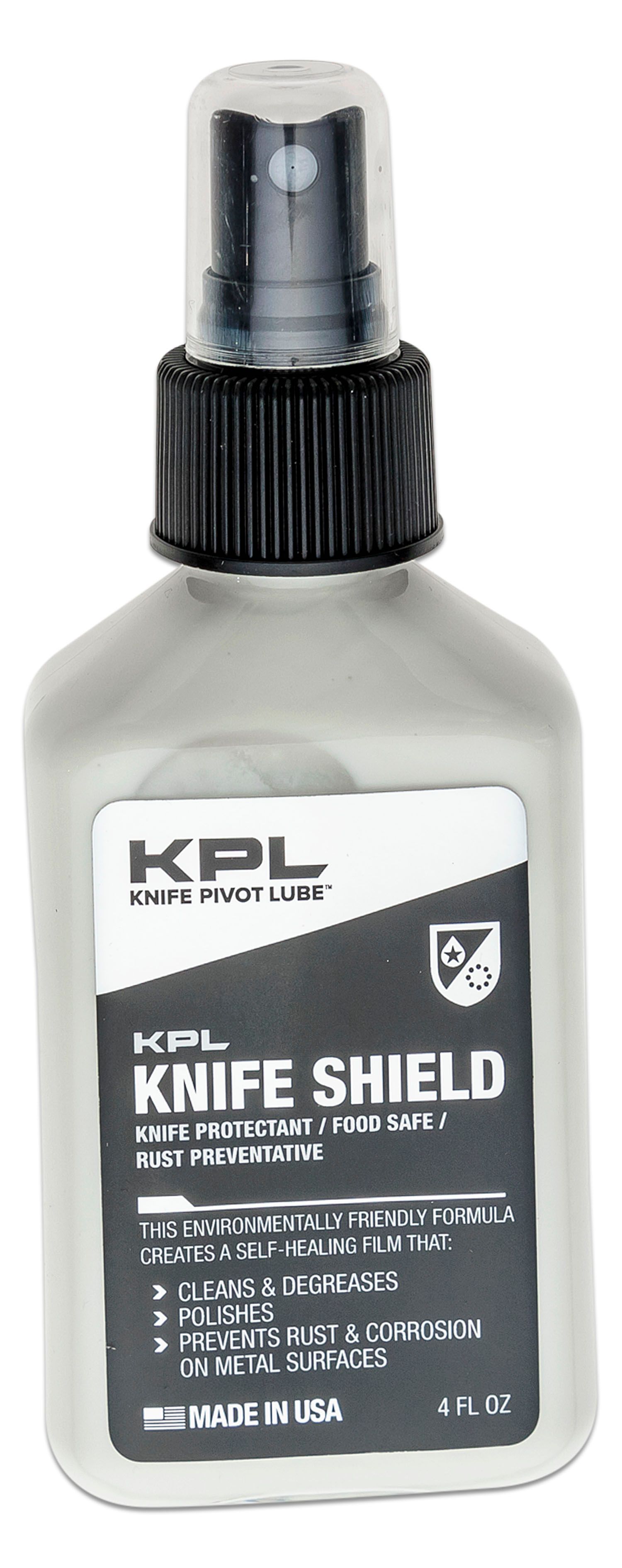 Knife Pivot Lube KPL Original Knife Shield, 4 oz. Bottle with Spray  Applicator - KnifeCenter