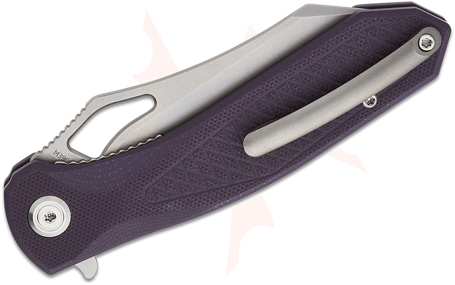 Kubey Knives Drake Nest Flipper Knife 3.46" M390 Bead Blasted Modified