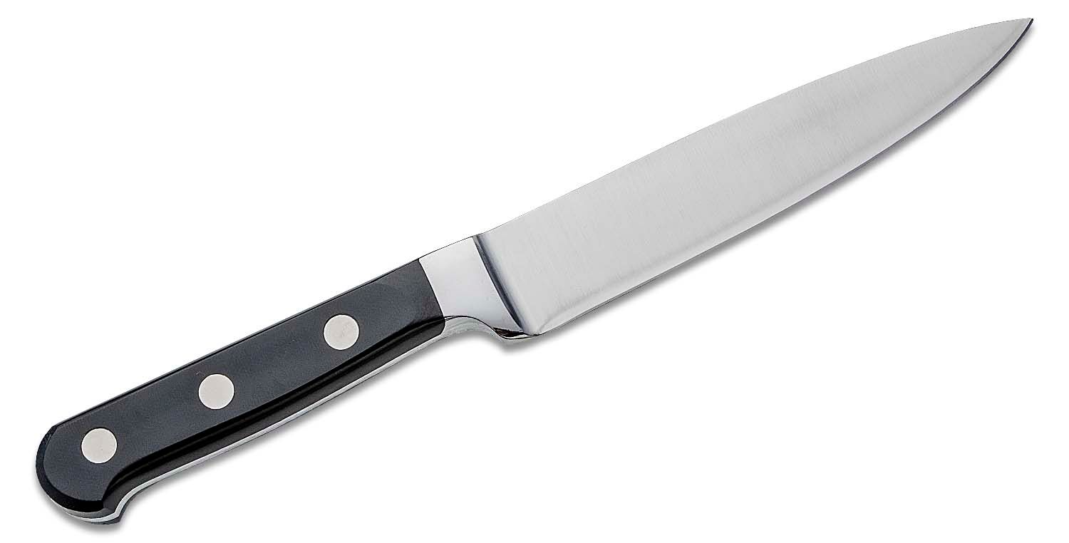 Lamson USA 6 Midnight Forged Utility Knife, Black G10 Handle - KnifeCenter  - 39235