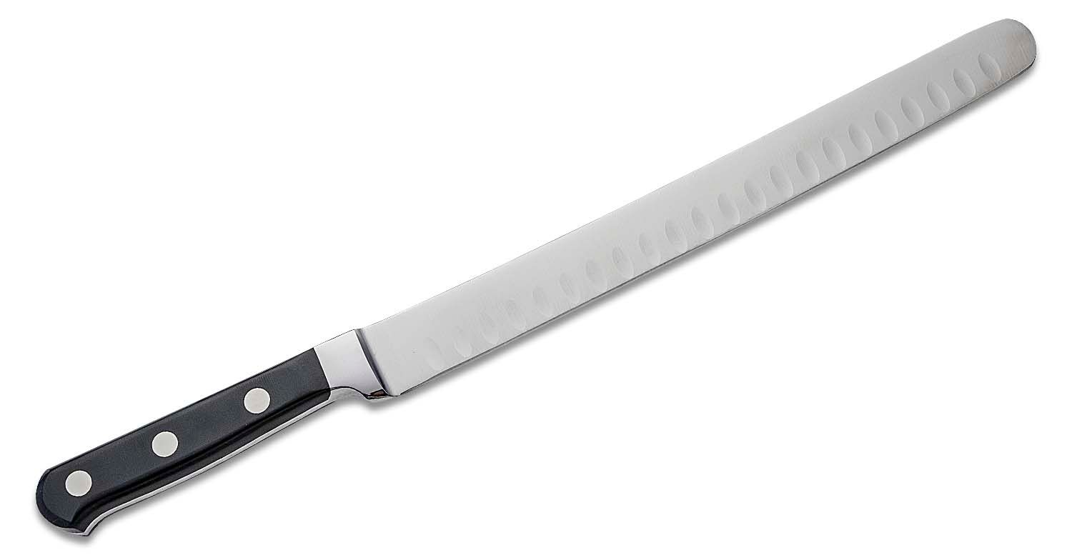 Choice 10 Granton Edge Slicing Knife with White Handle