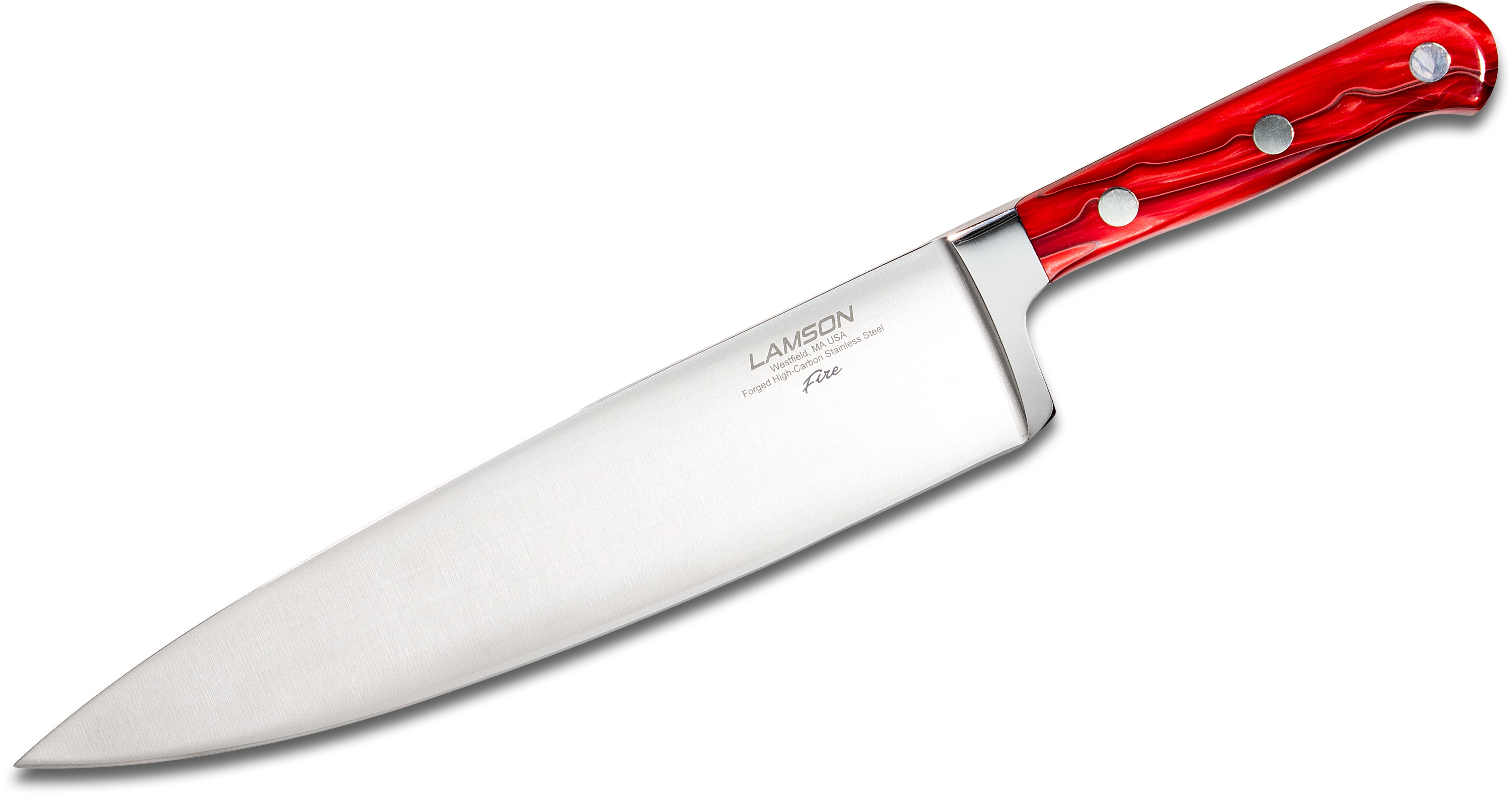 Lamson USA 10 Fire Forged Wide Chef's Knife, Kirinite Handle - KnifeCenter  - 59952