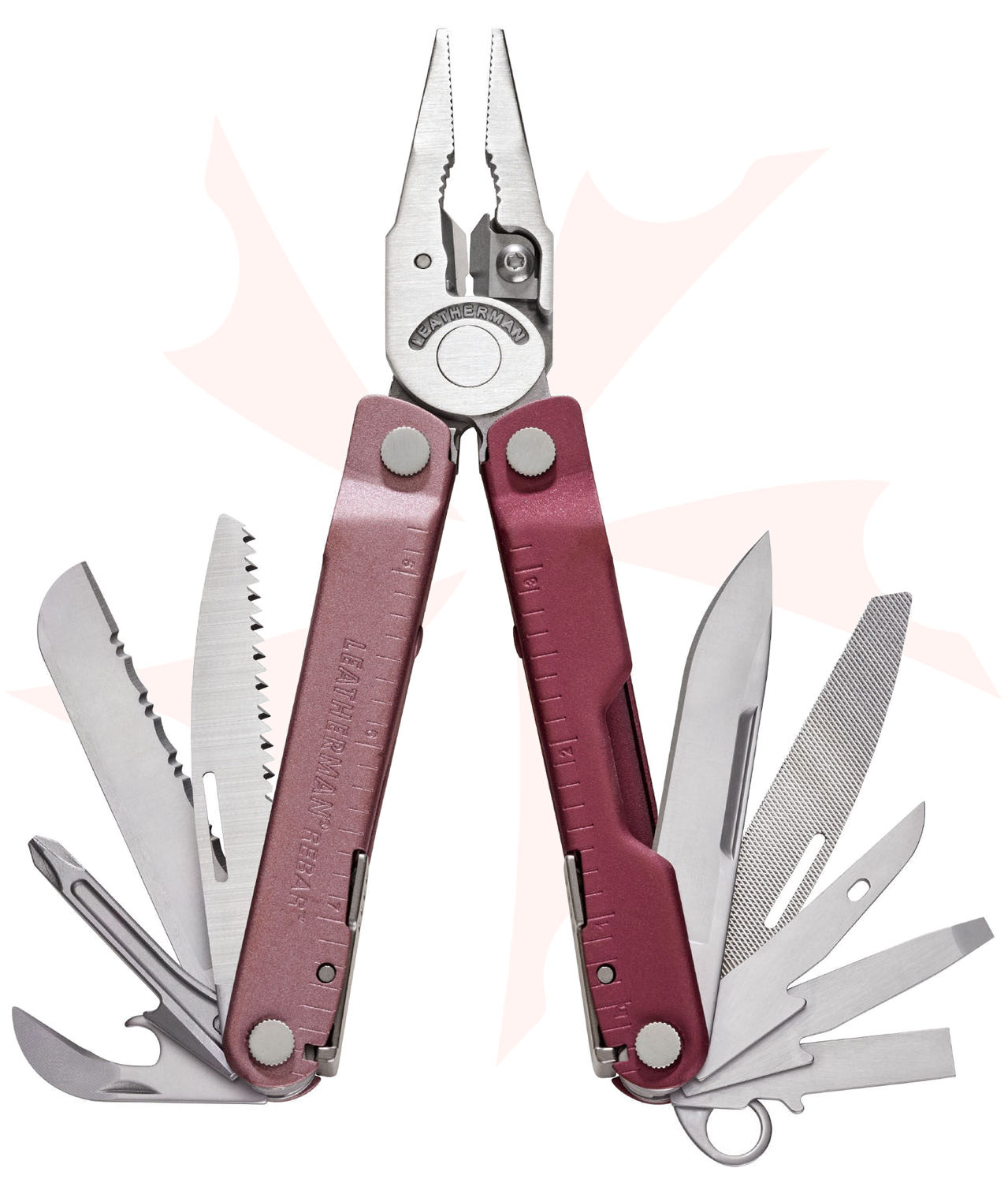 ラットマン Leatherman Rebar Full-Size Multi-Tool, Heathered Cranberry