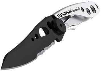 Leatherman Skeletool Knife KBx Silver navaja parcialmente dentada