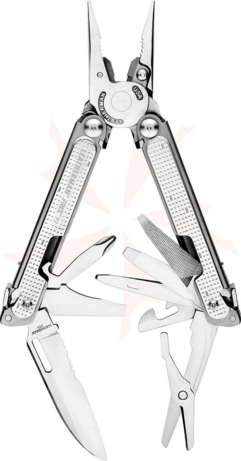 Leatherman FREE™ P2 Full-Size Multi-Tool, 19 Tools, Stainless