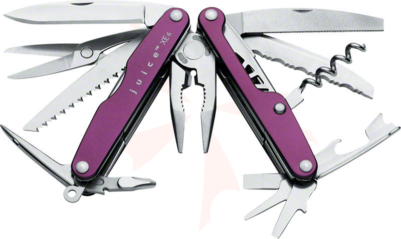 Leatherman Juice Xe6 Pocket-Size Multi-Tool, Thunder Purple