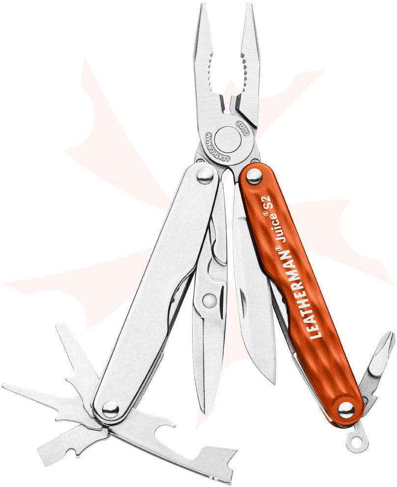 Leatherman Juice S2 Pocket-Size Multi-Tool, Cinnabar Orange
