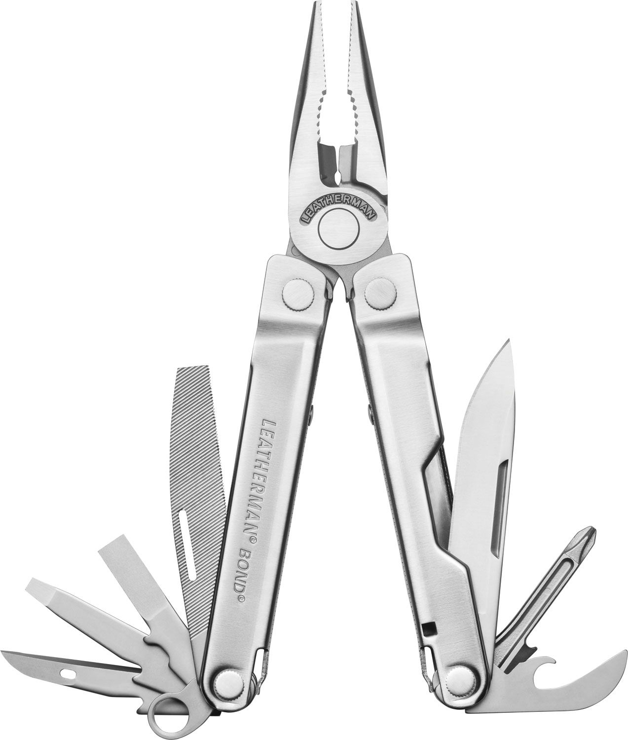 Leatherman Bond Full-Size Multi-Tool, Stainless Steel, Black Nylon Sheath -  KnifeCenter - 832934