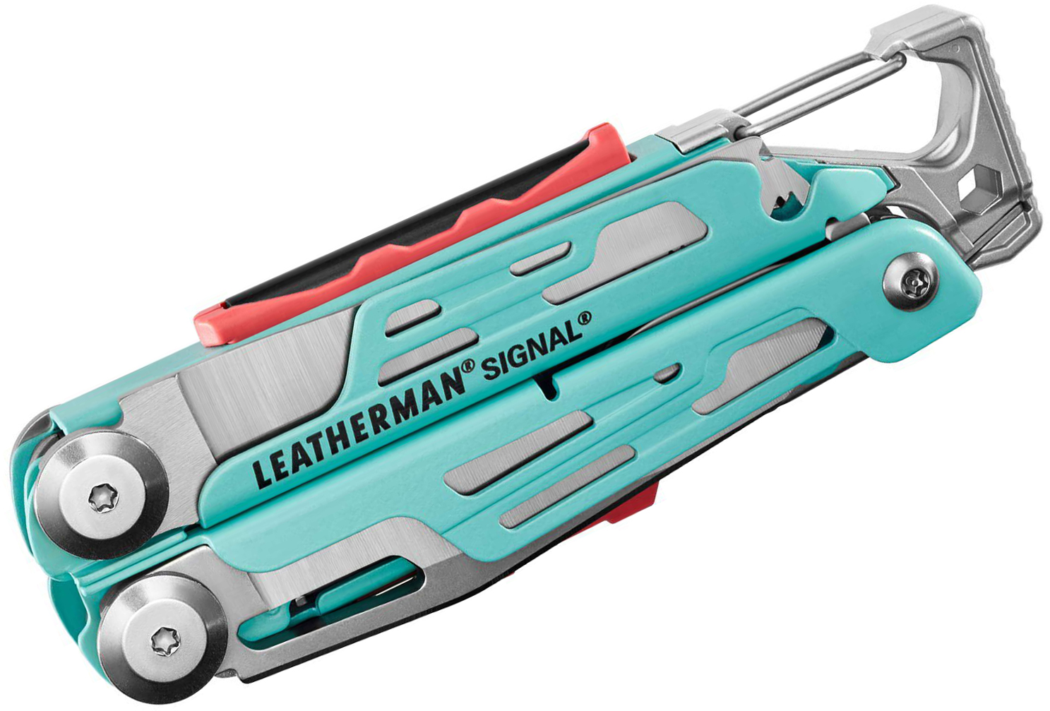 Leatherman Signal Full-Size Multi-Tool, Aqua/Silver, Nylon Sheath