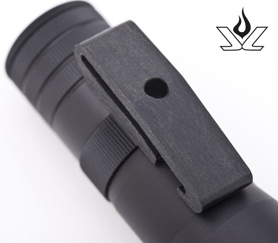 LensLight Mini Black LED Flashlight, Smooth Bezel, Dual Output