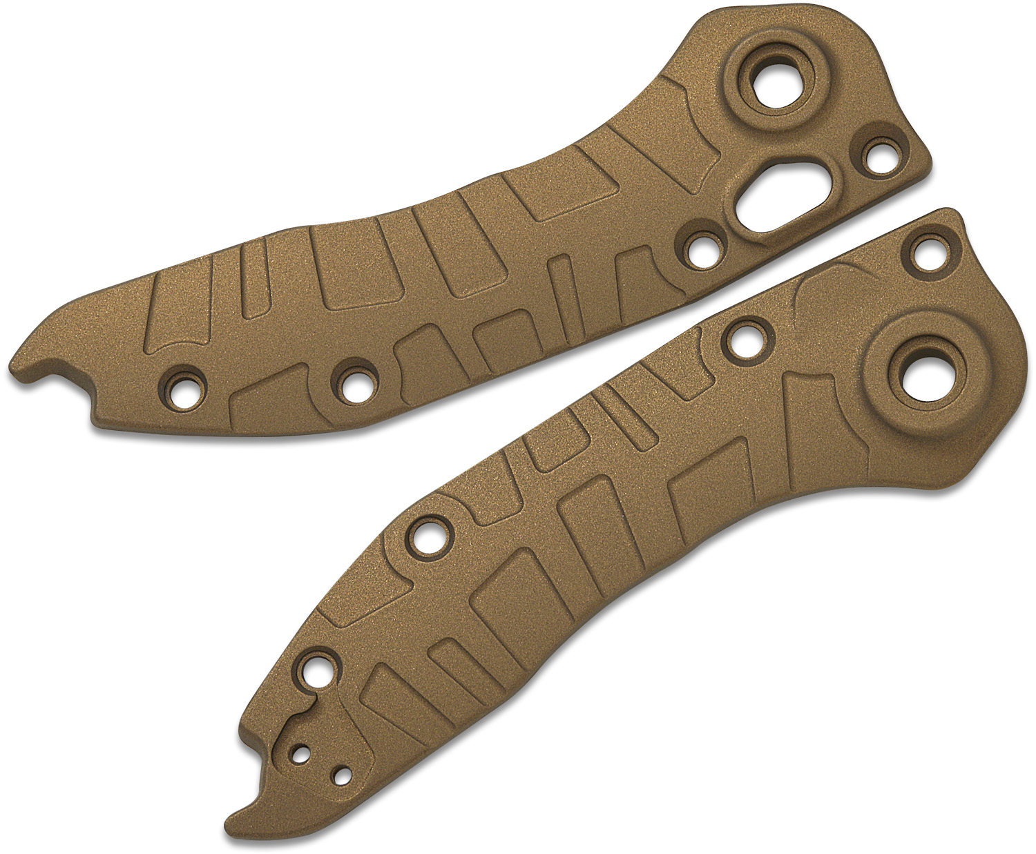 Lex Customs Microtech AUTO Stitch Titanium Scales, Turtle, Burnt