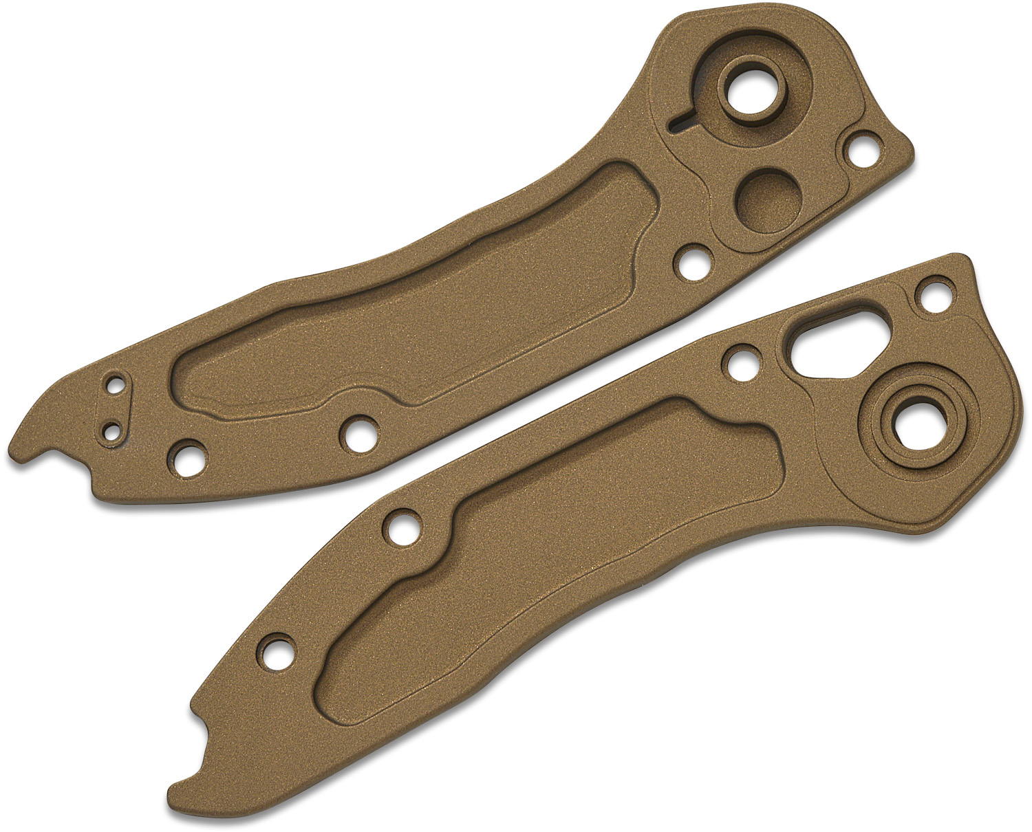 Lex Customs Microtech AUTO Stitch Titanium Scales, Turtle, Burnt