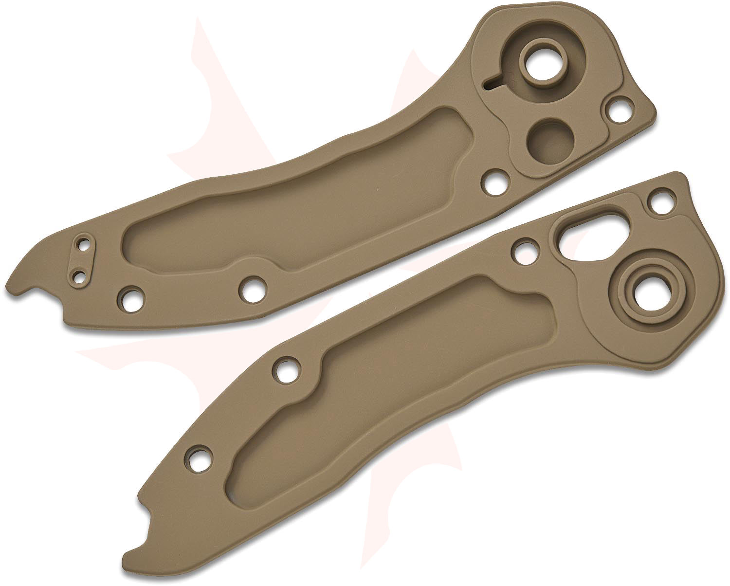 Lex Customs Microtech AUTO Stitch Titanium Scales, Flat, Glock FDE