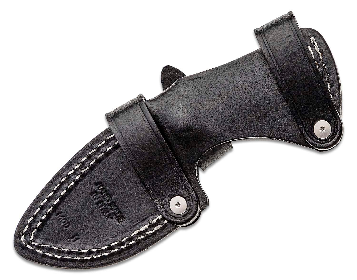 TFK T8 - Satin Finish N690 Blade - Black G-10 - Brown Leather Sheath - DLT  Trading