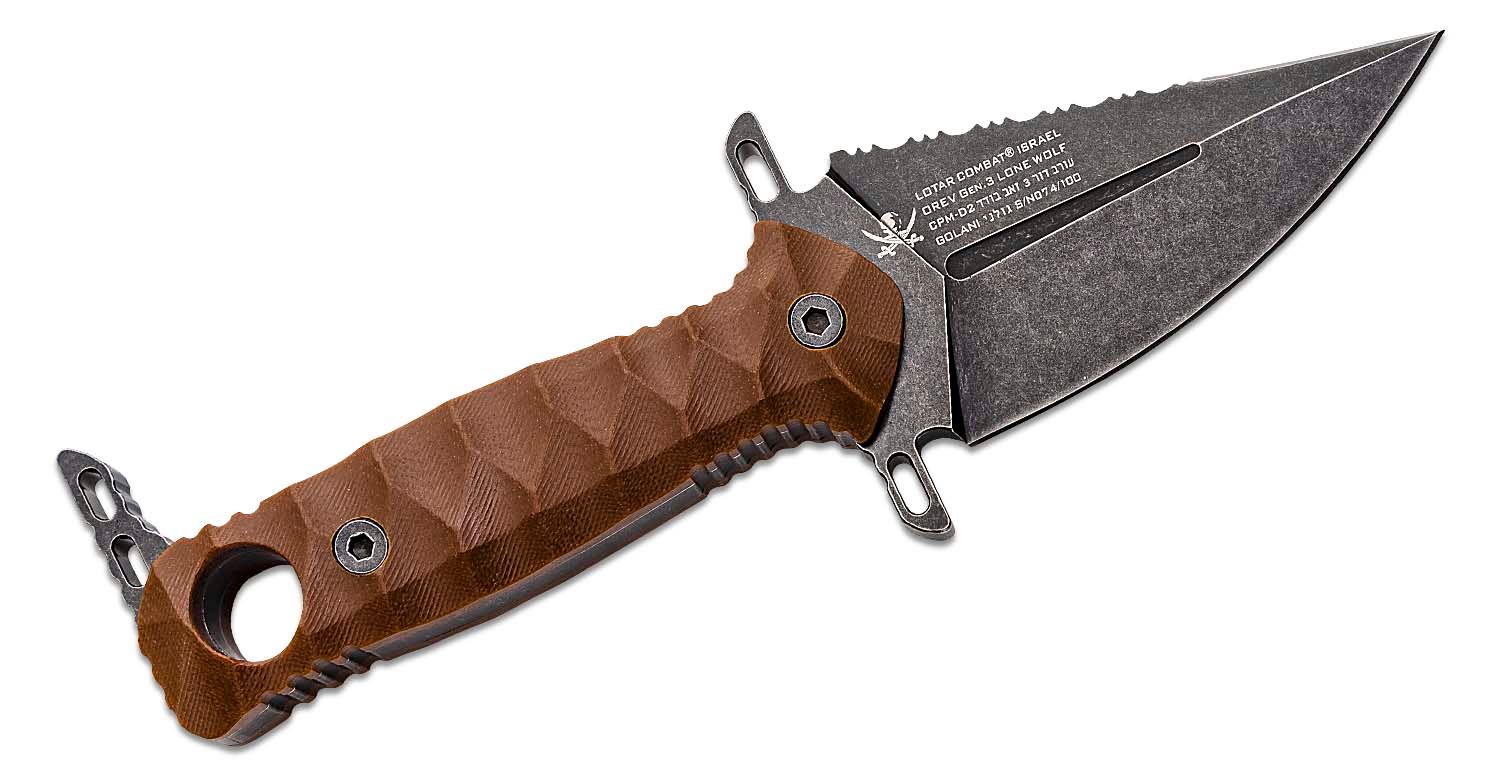 LOTAR Combat OREV Gen.3 LONE WOLF Custom Edition Concealed Carry Fixed  Blade Knife 4